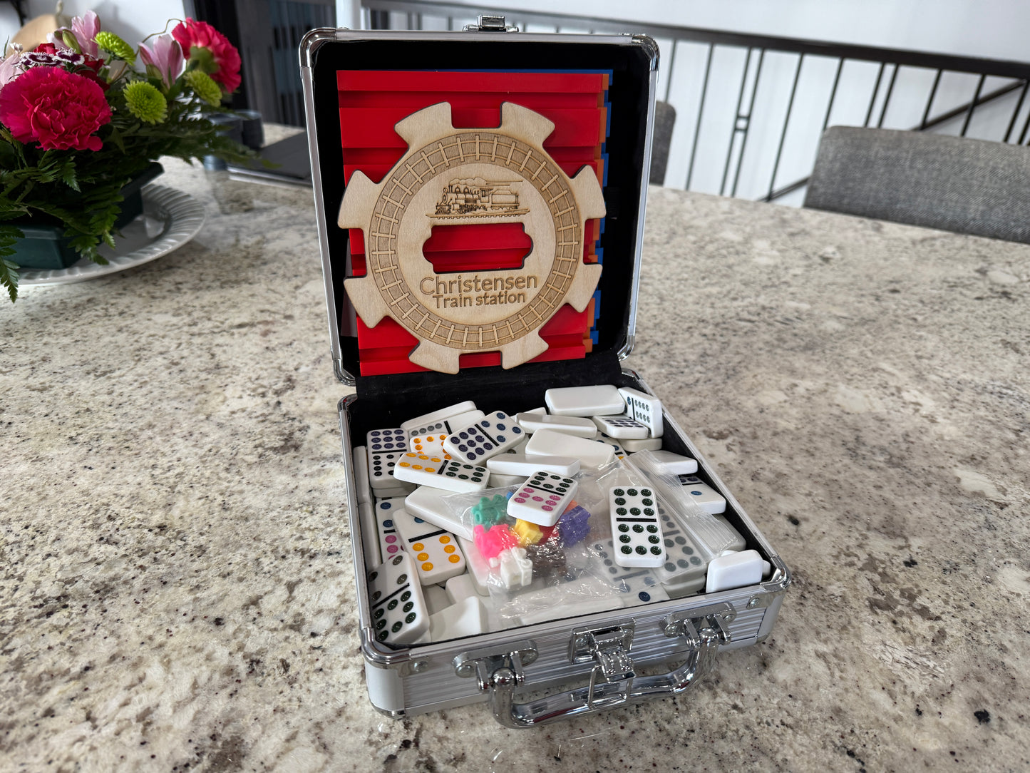 Tile holder for Mexican Trains or any tile game out there