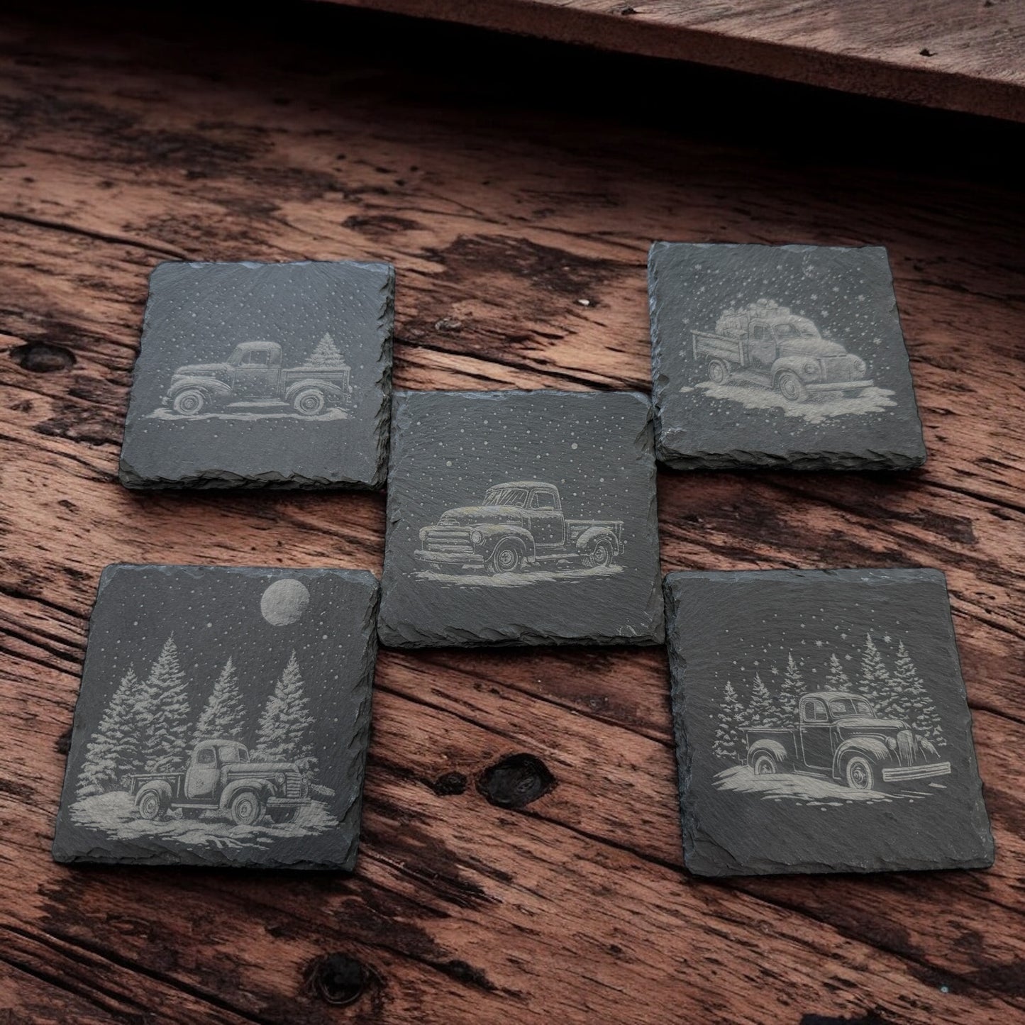 Winter Ford coaster set