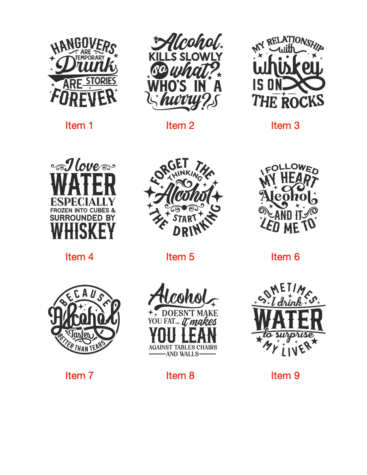 Custom coaster with Alcohol saying