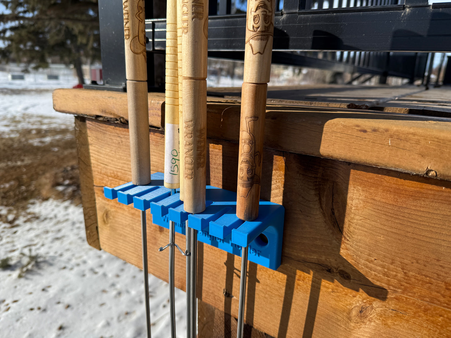 Wiener Wrangler stick holder