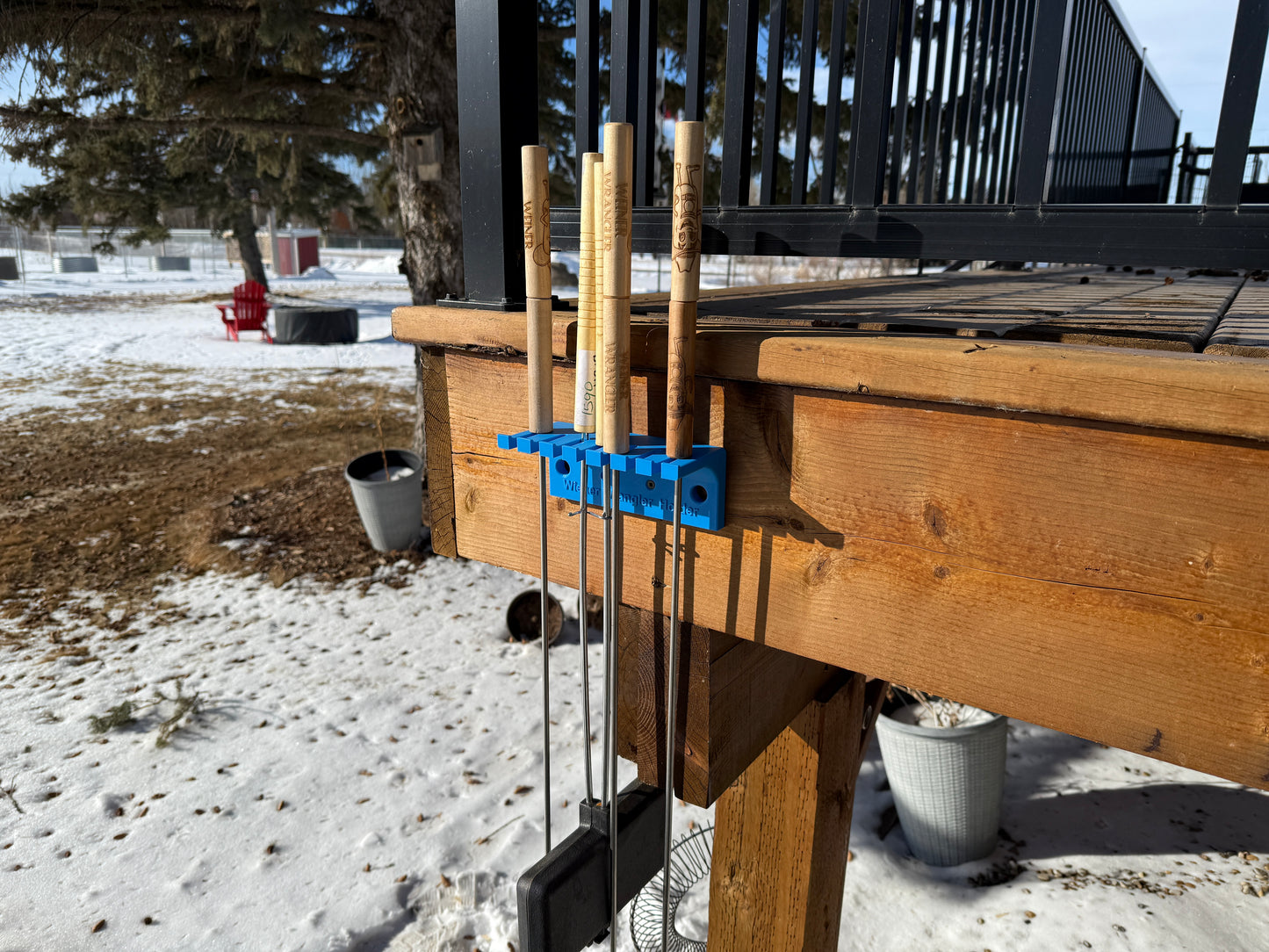 Wiener Wrangler stick holder