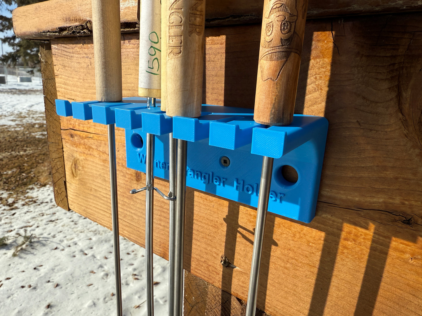 Wiener Wrangler stick holder