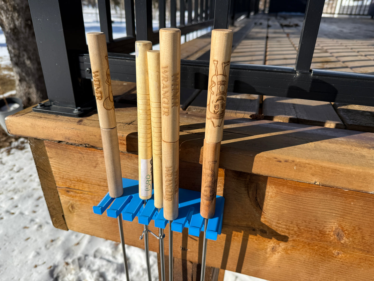 Wiener Wrangler stick holder