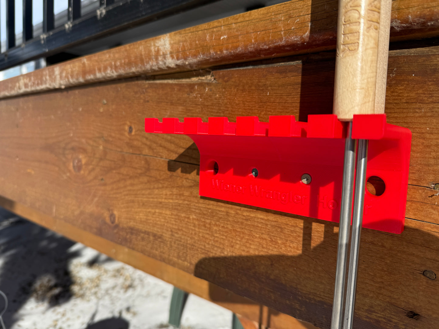 Wiener Wrangler stick holder