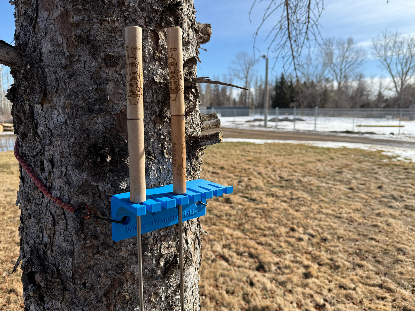 Wiener Wrangler stick holder