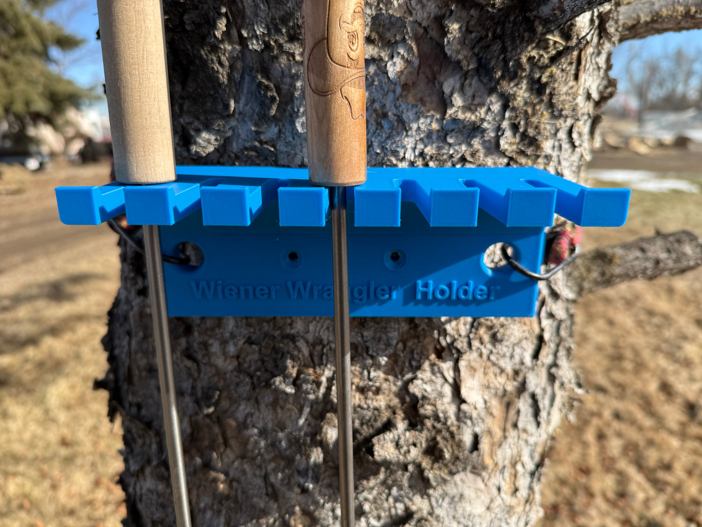 Wiener Wrangler stick holder