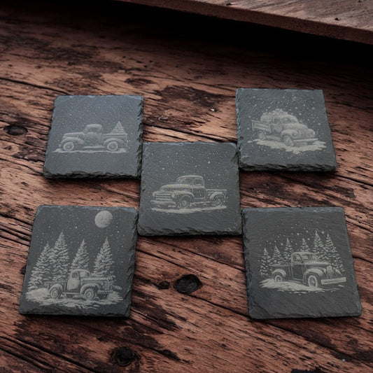 Winter Ford coaster set