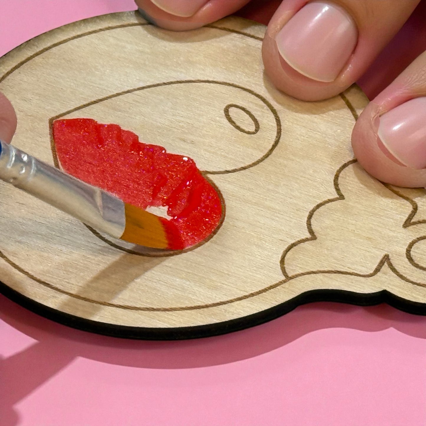 kids craft. Christmas ornaments and paint set