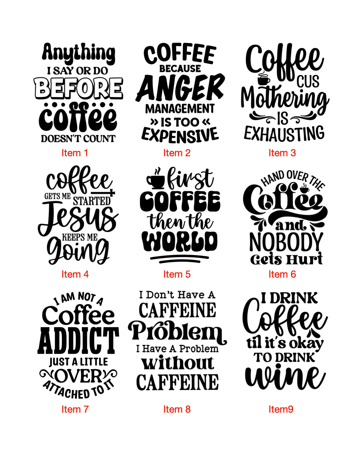 Custom coaster with coffee saying (Copy)